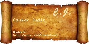 Czukor Judit névjegykártya
